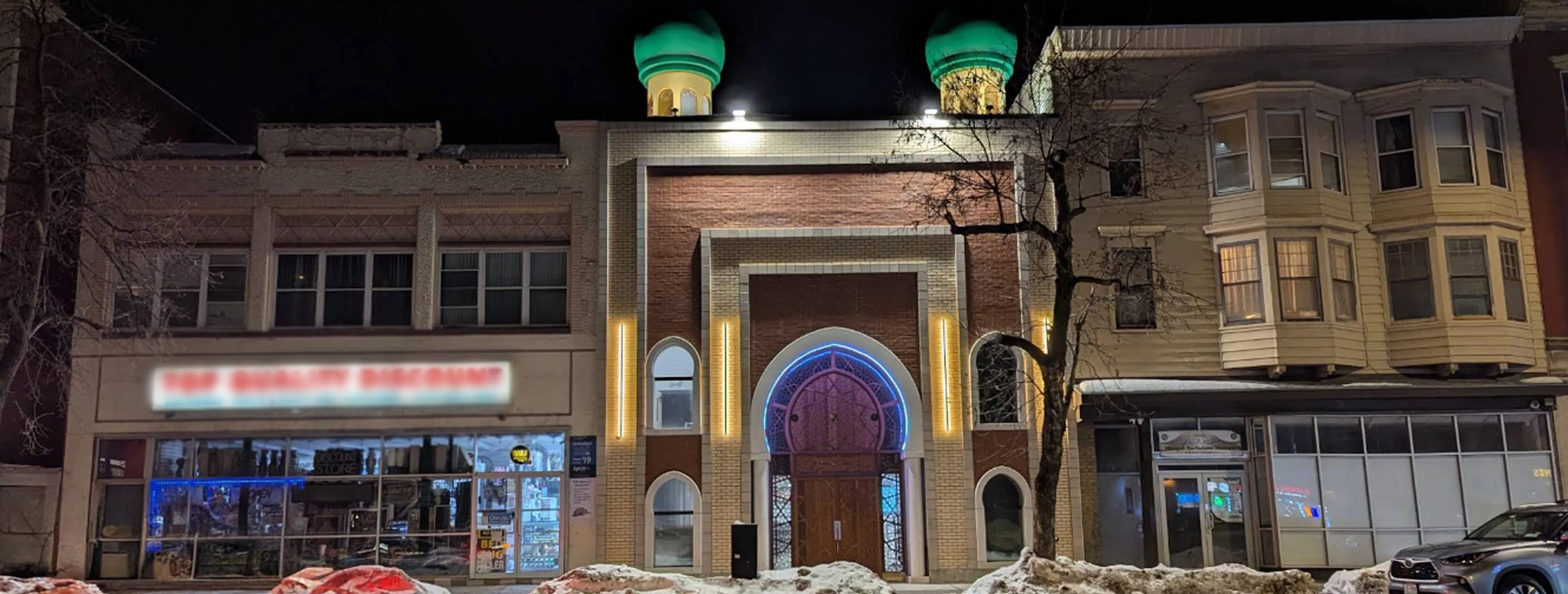 Exterior view of Masjid As-Salam Albany building